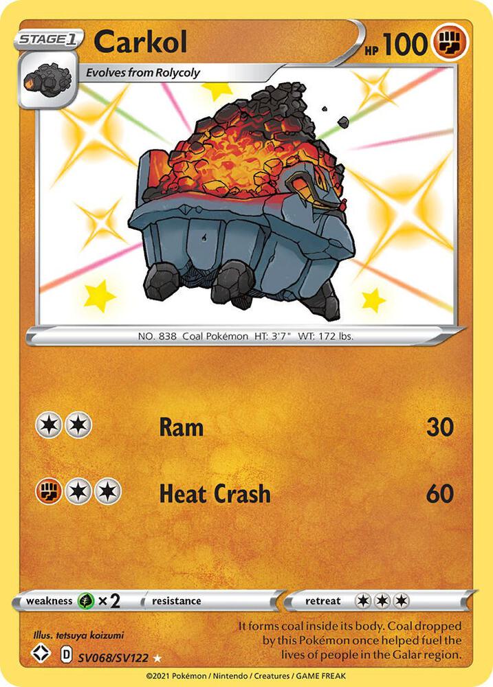 Pokemon Carkol SV068/SV122 Shining Fates
