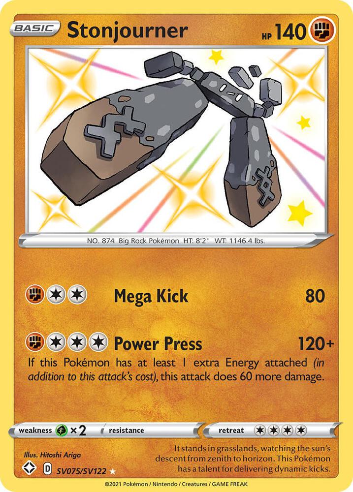 Pokemon Stonjourner SV075/SV122 Shining Fates