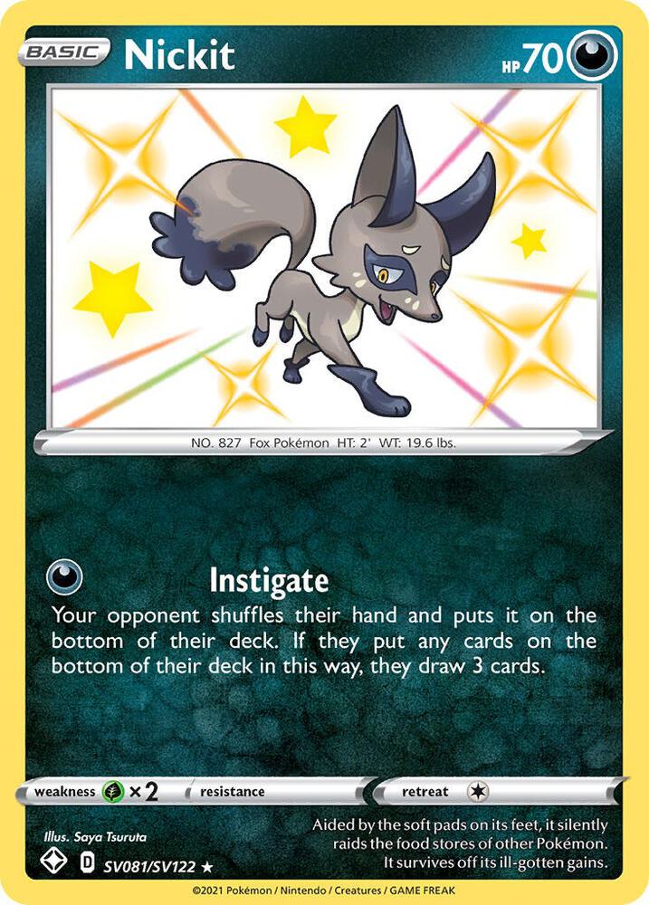 Pokemon Nickit SV081/SV122 Shining Fates