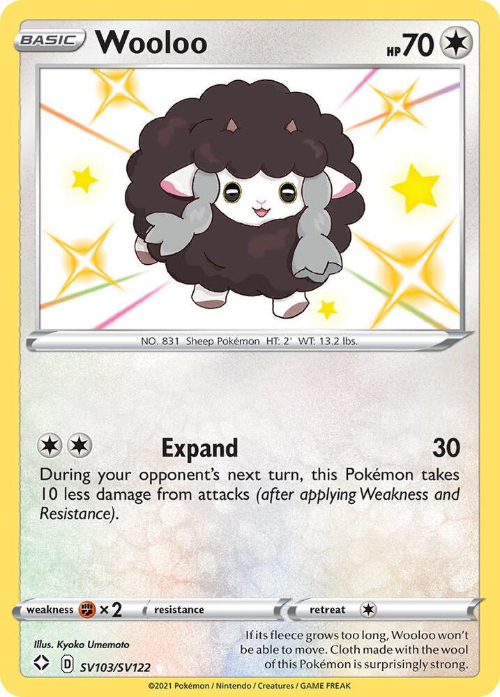 Pokemon Wooloo SV103/SV122 Shining Fates