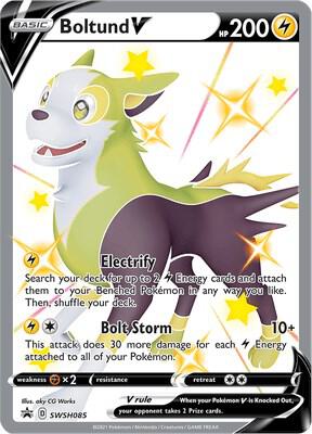 Pokemon Boltund V SWSH085 SWSH Black Star Promos
