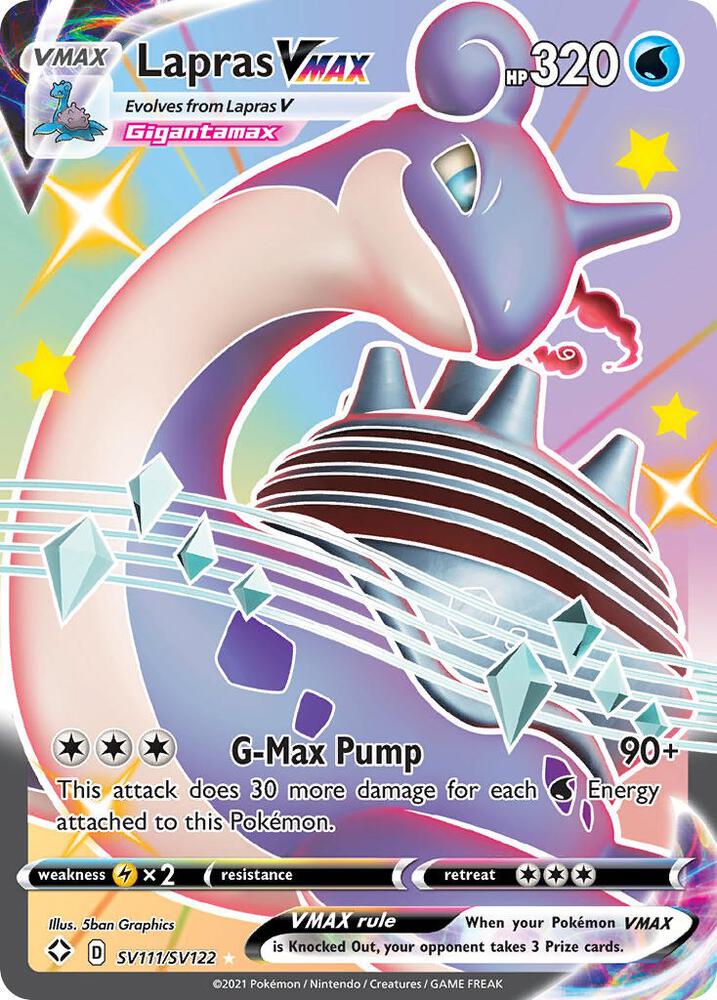 Pokemon Lapras VMAX SV111/SV122 Shining Fates