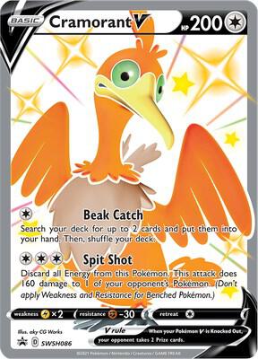 Pokemon Cramorant V SWSH086 SWSH Black Star Promos