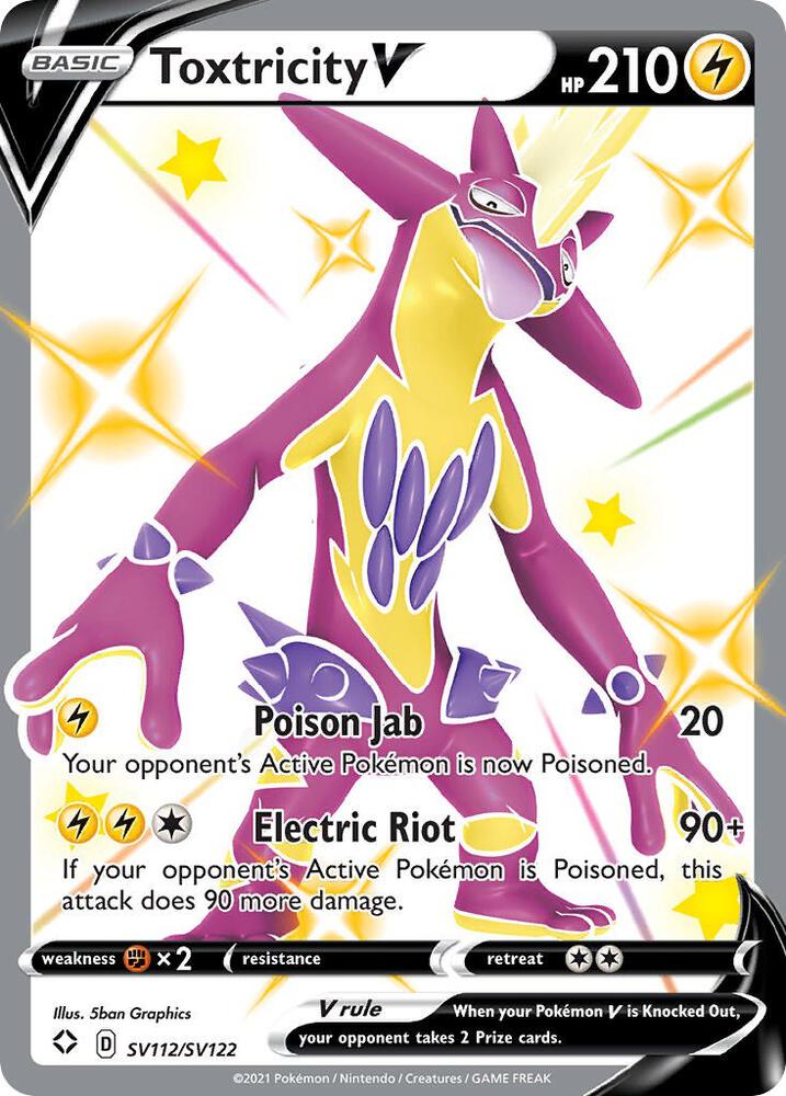 Pokemon Toxtricity V SV112/SV122 Shining Fates