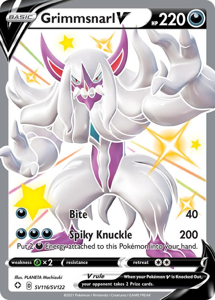 Pokemon Grimmsnarl V SV116/SV122 Shining Fates