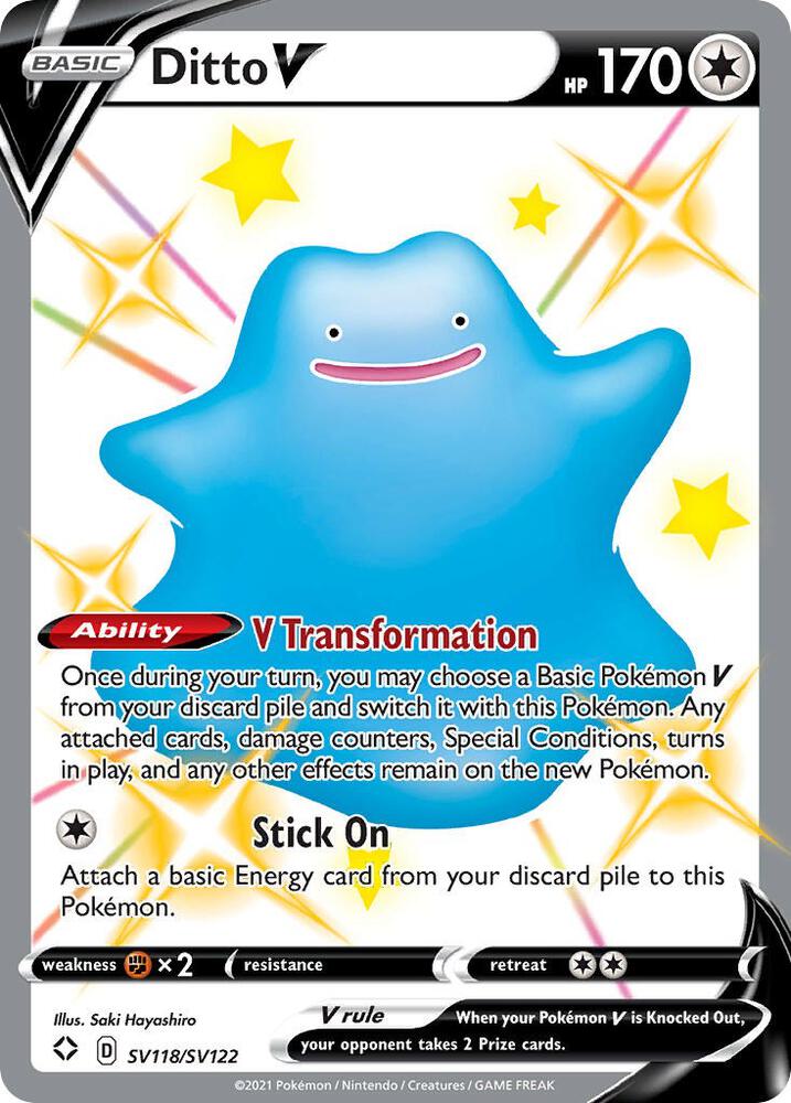 Pokemon Ditto V SV118/SV122 Shining Fates