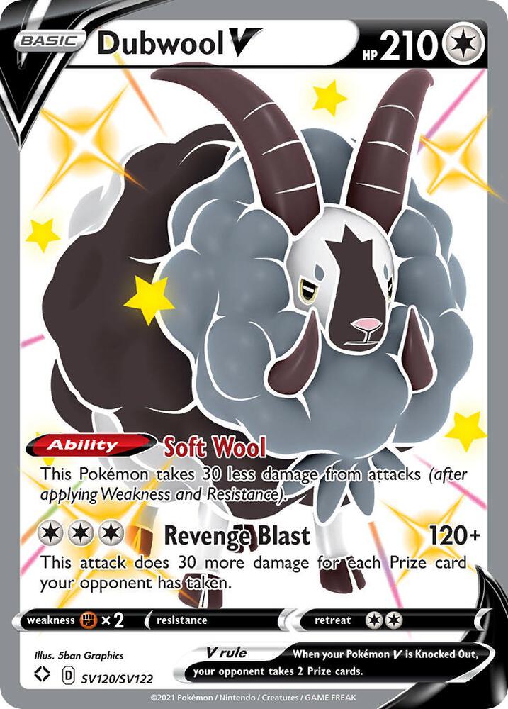 Pokemon Dubwool V SV120/SV122 Shining Fates
