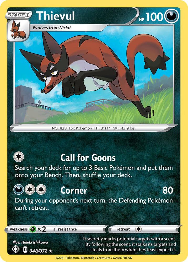 Pokemon Thievul 48/72 Shining Fates