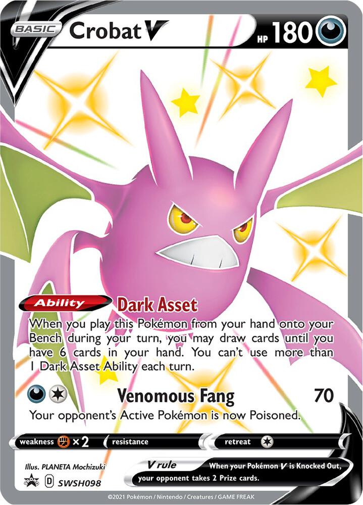Pokemon Crobat V SWSH098 SWSH Black Star Promos