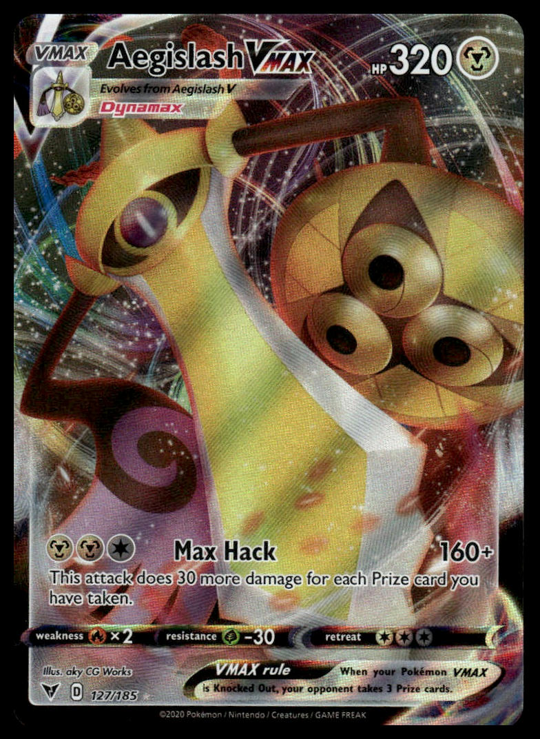 Pokemon TCG Aegislash VMAX #127/185 SWSH04: Vivid Voltage
