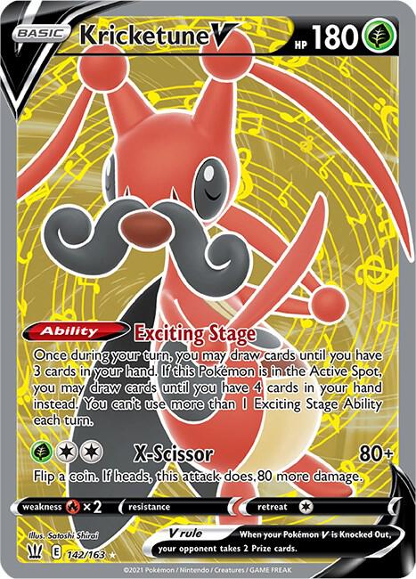 Pokemon Kricketune V 142/163 Battle Styles