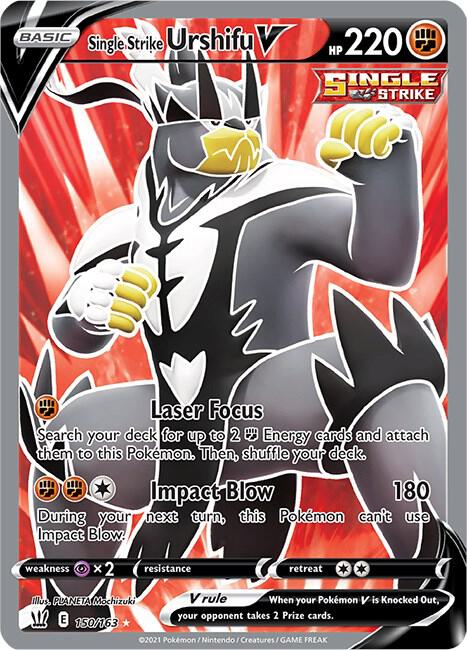 Pokemon Single Strike Urshifu V 150/163 Battle Styles