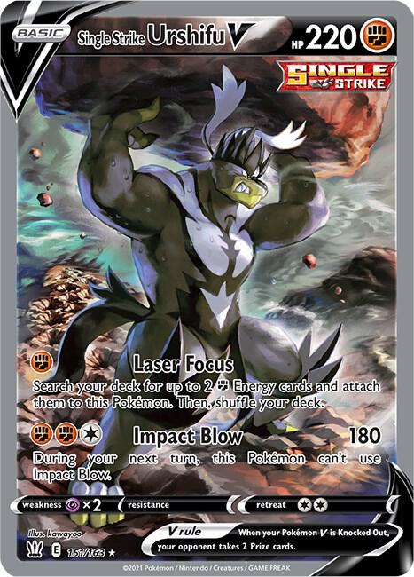 Pokemon Single Strike Urshifu V 151/163 Battle Styles