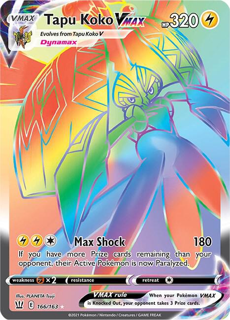 Pokemon Tapu Koko VMAX 166/163 Battle Styles