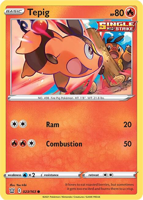 Pokemon Tepig 23/163 Battle Styles