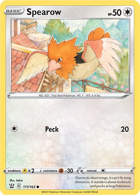 Pokemon Spearow 111/163 Battle Styles