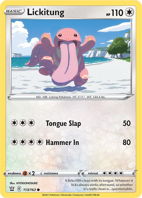 Pokemon Lickitung 113/163 Battle Styles