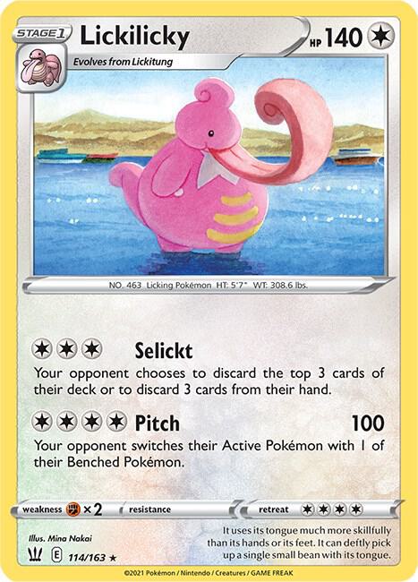 Pokemon Lickilicky 114/163 Battle Styles