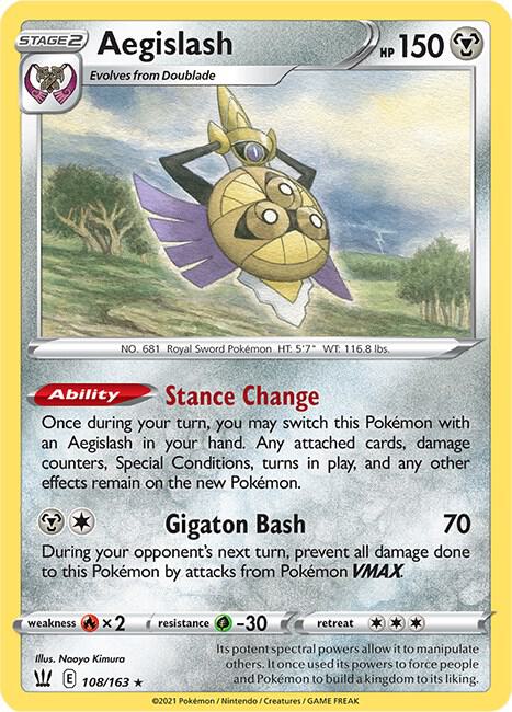 Pokemon Aegislash 108/163 Battle Styles
