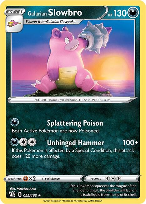 Pokemon Galarian Slowbro 92/163 Battle Styles