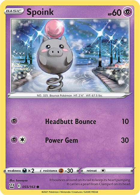 Pokemon Spoink 55/163 Battle Styles