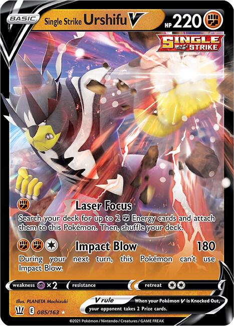 Pokemon Single Strike Urshifu V 85/163 Battle Styles