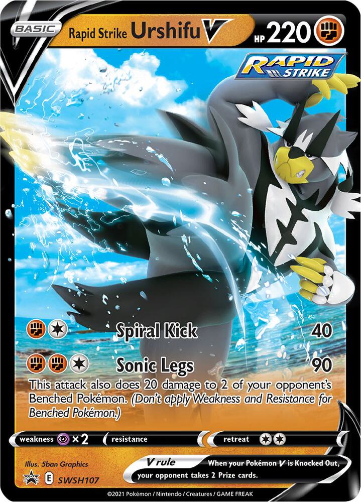 Pokemon Rapid Strike Urshifu V SWSH107 SWSH Black Star Promos