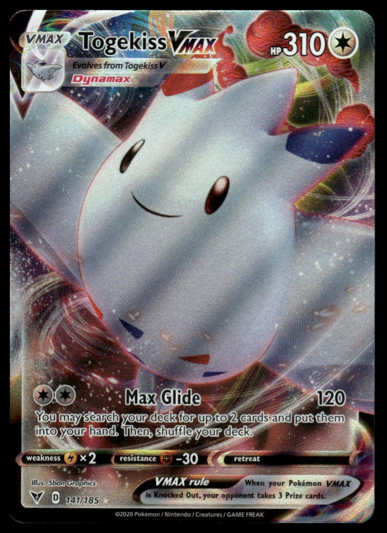 Pokemon TCG Togekiss VMAX #141/185 SWSH04: Vivid Voltage