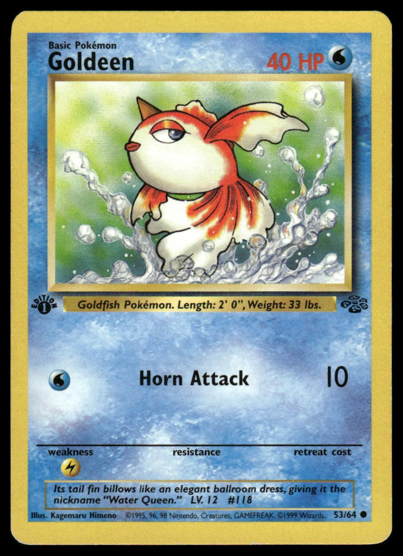 Pokemon TCG Goldeen #53/64 Jungle First Edition