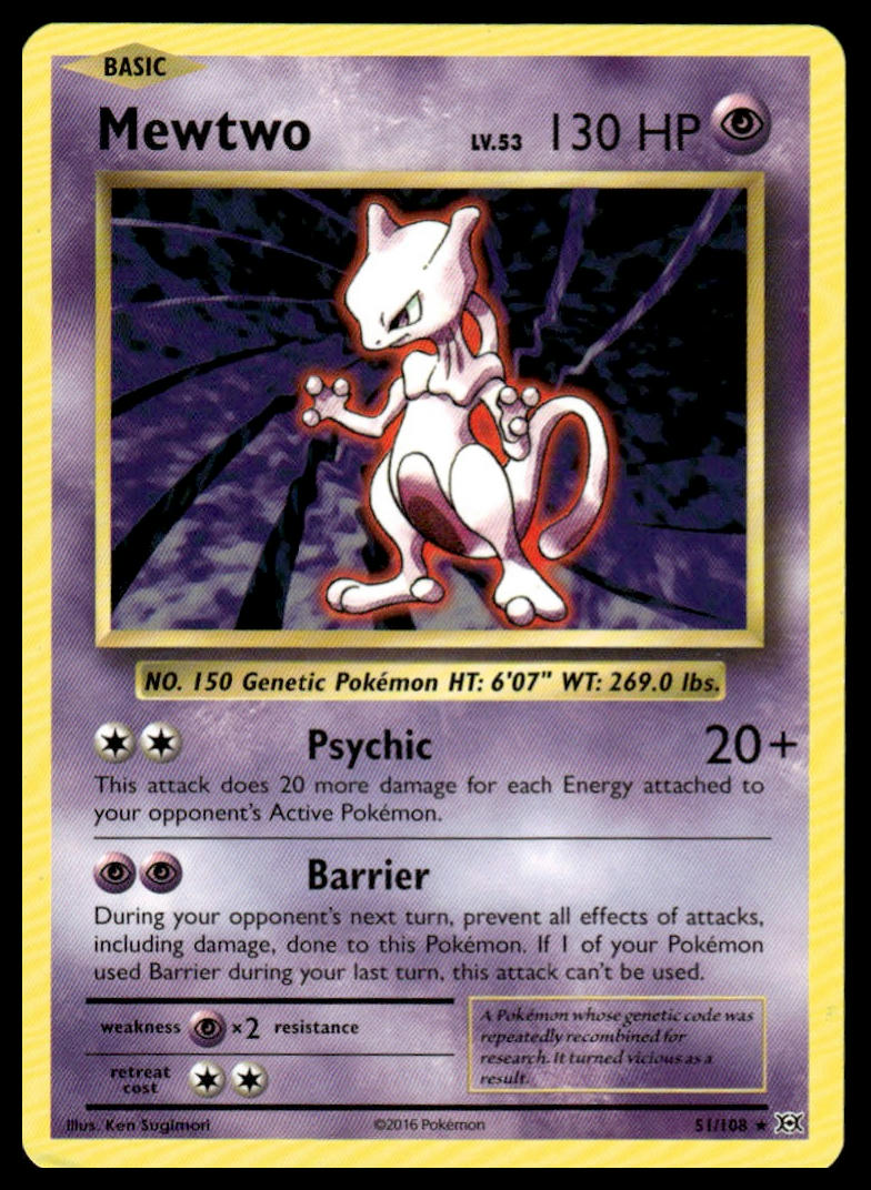 Pokemon TCG Mewtwo #51/108 XY - Evolutions