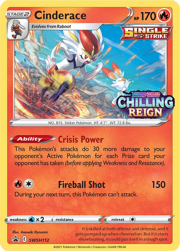 Pokemon Cinderace SWSH112 SWSH Black Star Promos