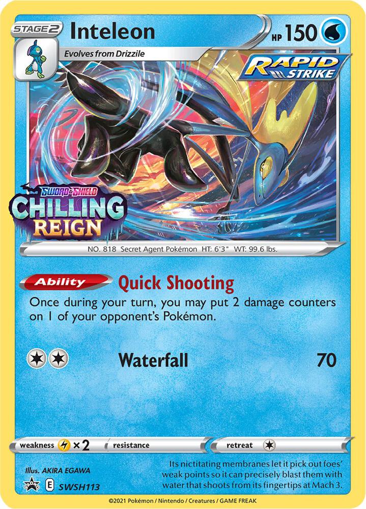 Pokemon Inteleon SWSH113 SWSH Black Star Promos