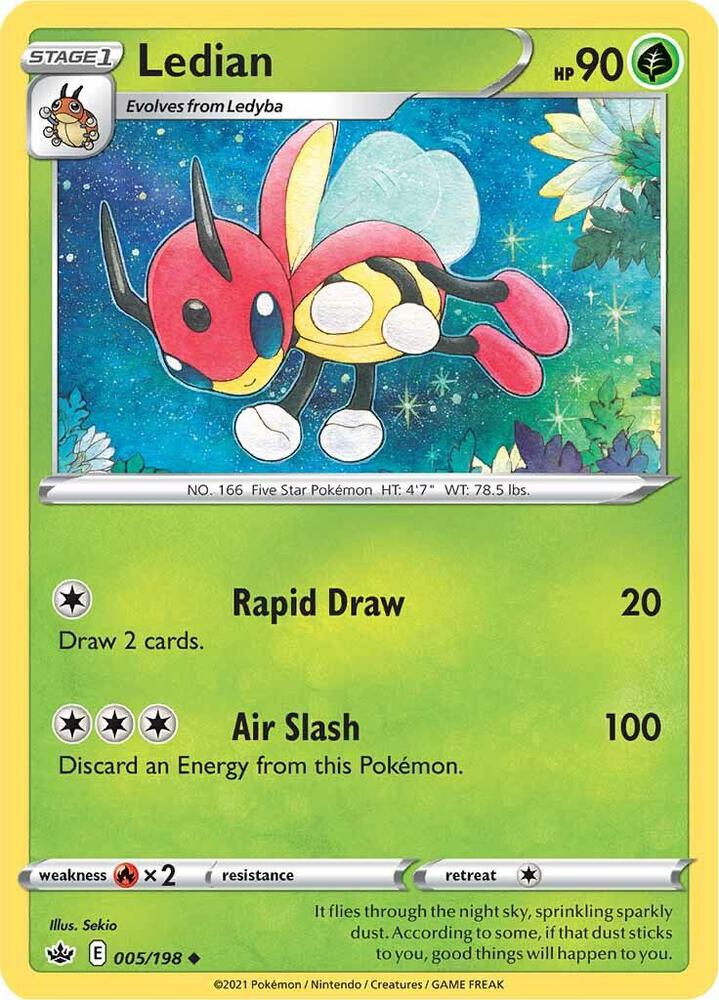 Pokemon Ledian 5/198 Chilling Reign