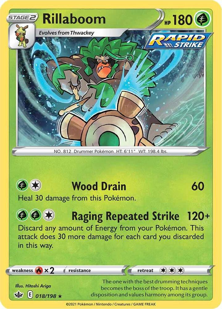 Pokemon Rillaboom 18/198 Chilling Reign
