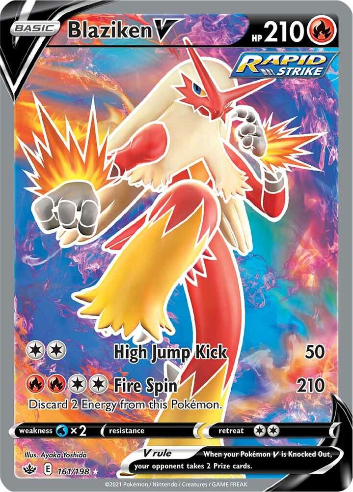 Pokemon Blaziken V 161/198 Chilling Reign