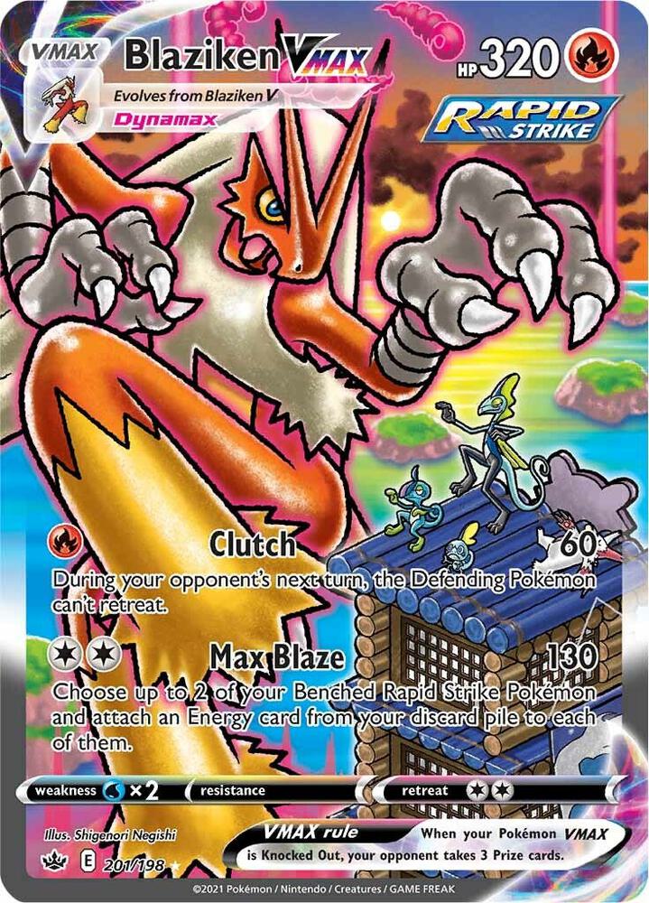 Pokemon Blaziken VMAX 201/198 Chilling Reign