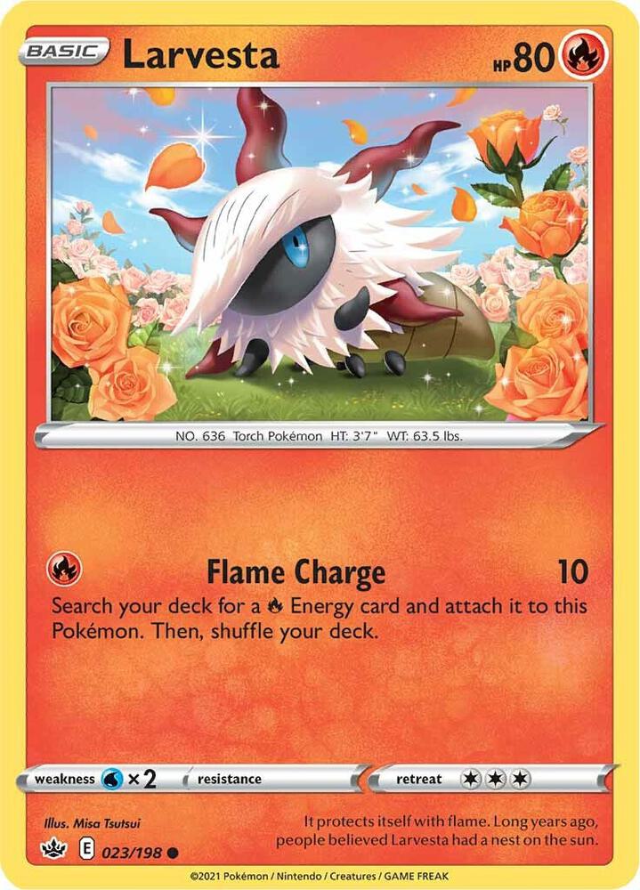 Pokemon Larvesta 23/198 Chilling Reign