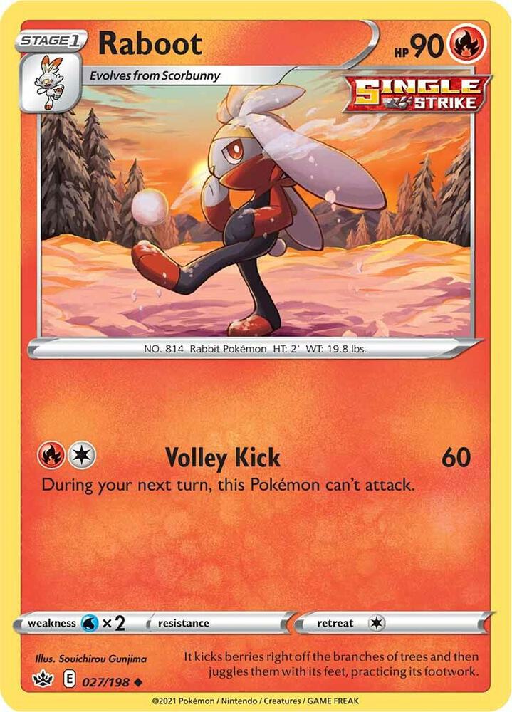 Pokemon Raboot 27/198 Chilling Reign
