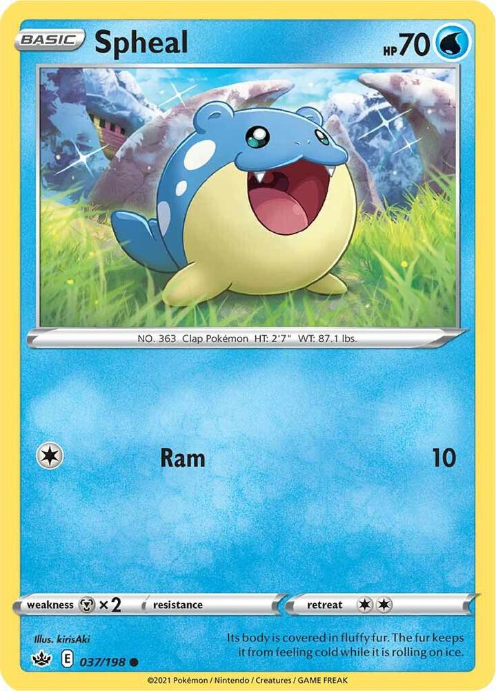 Pokemon Spheal 37/198 Chilling Reign