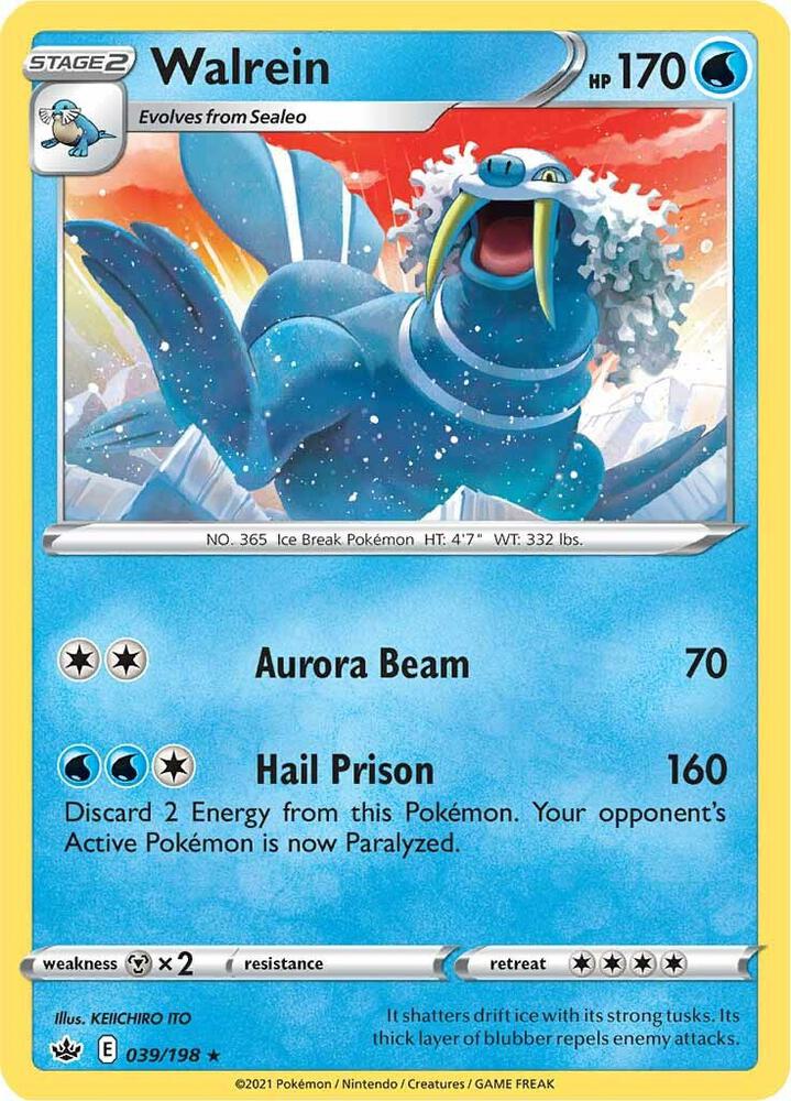 Pokemon Walrein 39/198 Chilling Reign