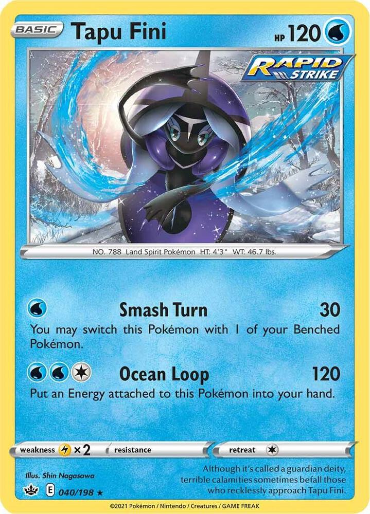 Pokemon Tapu Fini 40/198 Chilling Reign