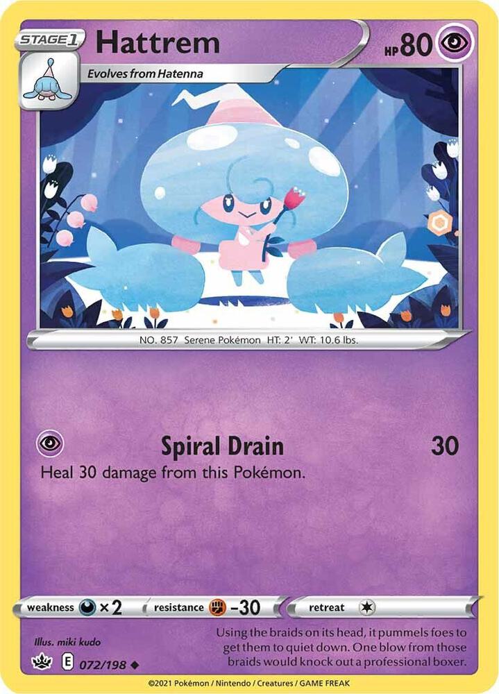Pokemon Hattrem 72/198 Chilling Reign