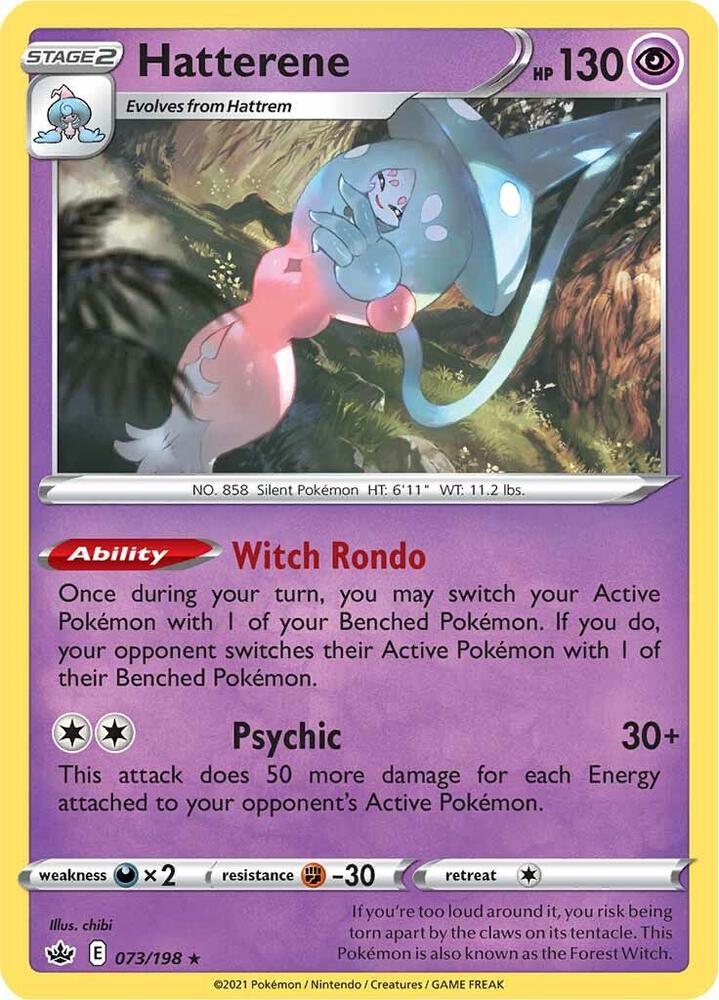Pokemon Hatterene 73/198 Chilling Reign