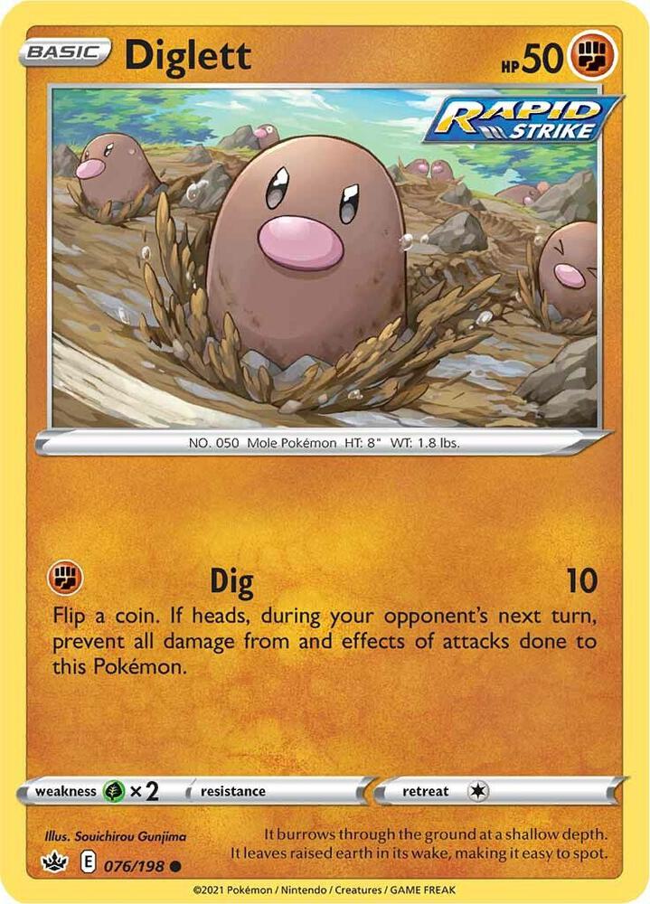 Pokemon Diglett 76/198 Chilling Reign
