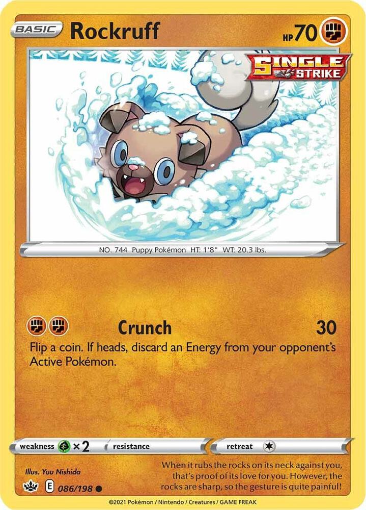 Pokemon Rockruff 86/198 Chilling Reign