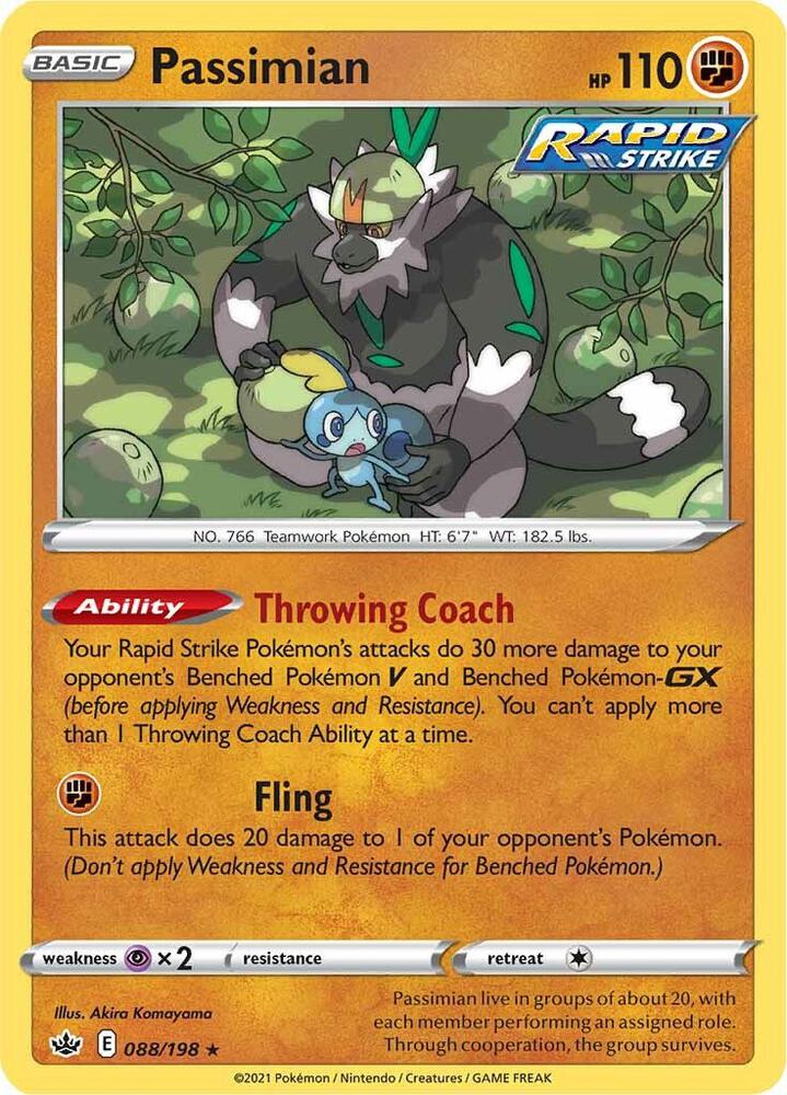 Pokemon Passimian 88/198 Chilling Reign