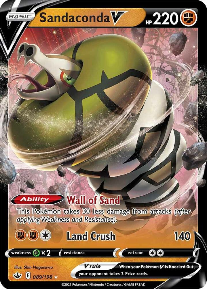 Pokemon Sandaconda V 89/198 Chilling Reign