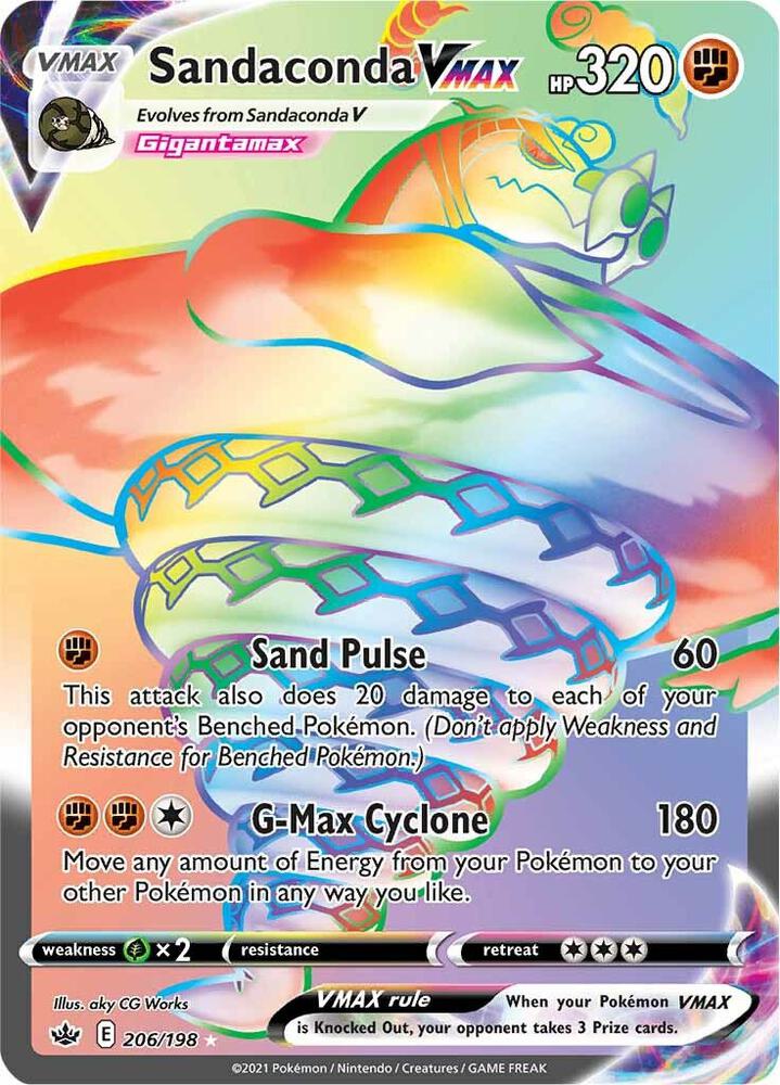 Pokemon Sandaconda VMAX 206/198 Chilling Reign
