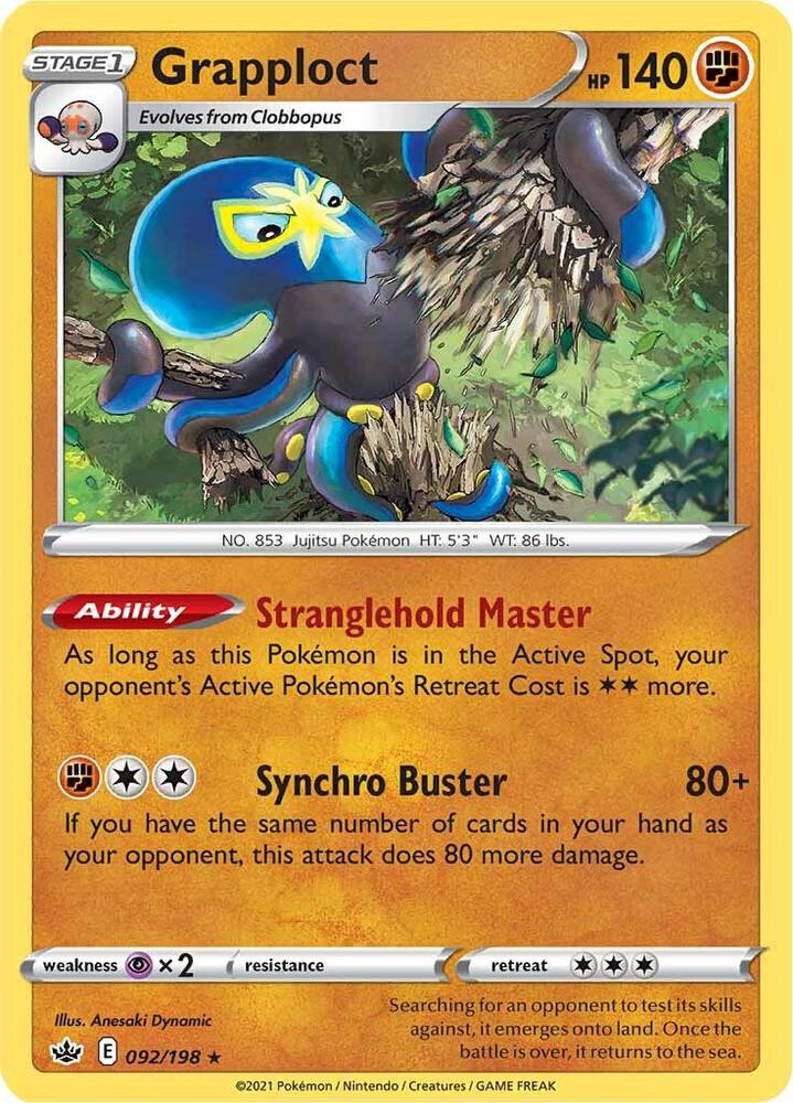Pokemon Grapploct 92/198 Chilling Reign