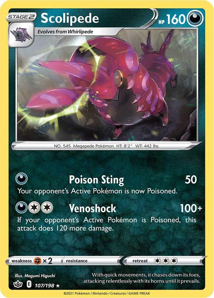 Pokemon Scolipede 107/198 Chilling Reign